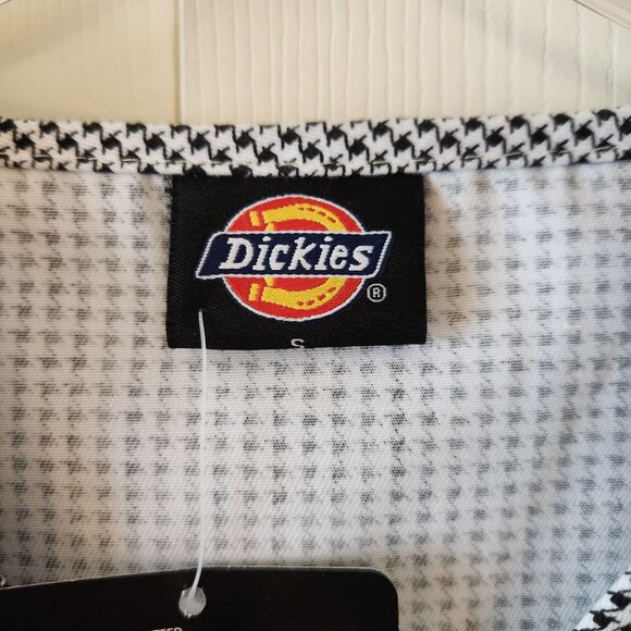 Dickies Unisex Cook Shirt Houndstooth Pattern Size S Microsueded Eversoft Fabric - Picture 8 of 11